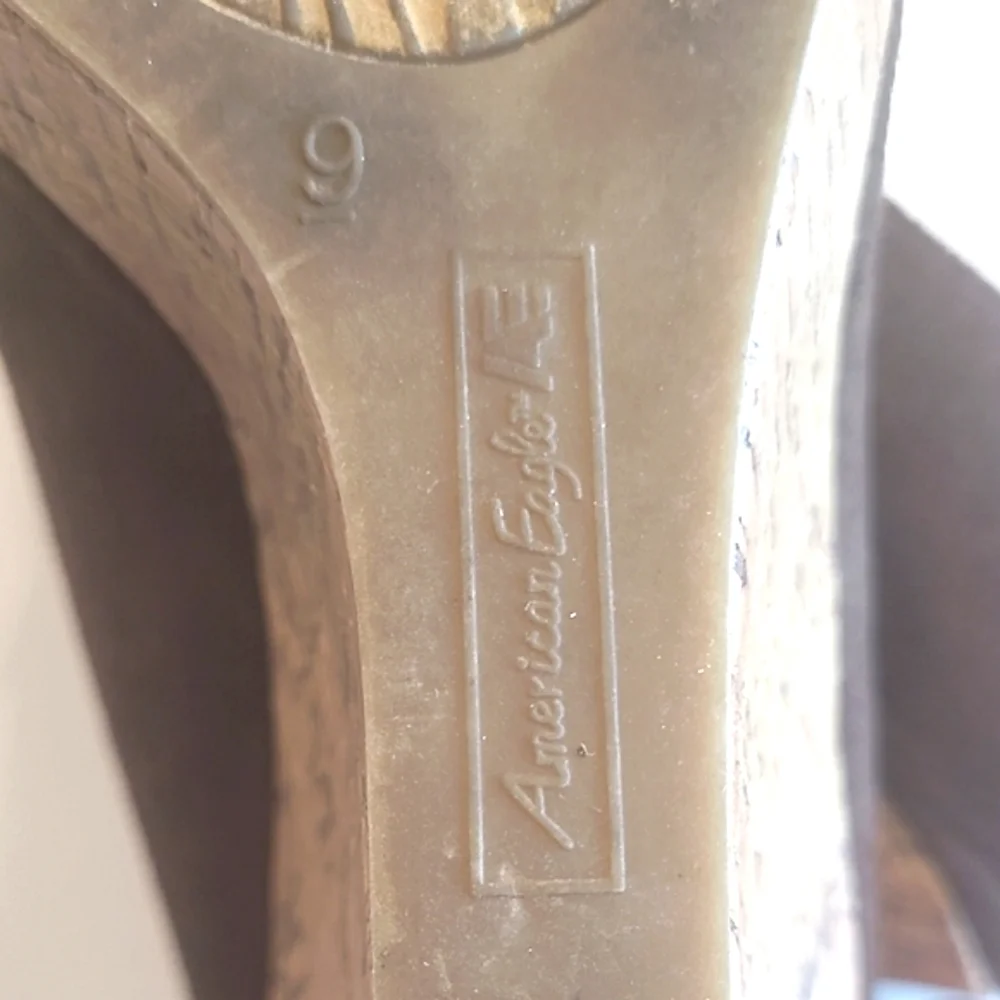 American Eagle Peep Toe Wedge Ballet Slip On 3.5